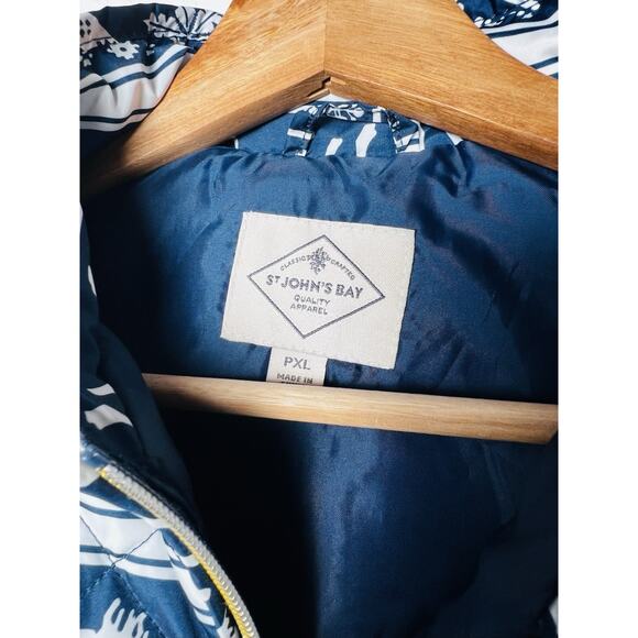 St John’s Bay Navy Fair Isle Vest Sz PXL Ski Deer Snowflakes Winter - Picture 9 of 12